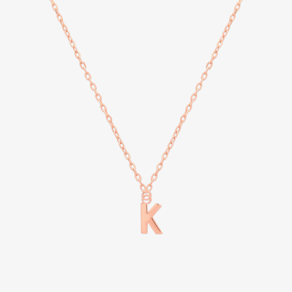Classic Initial Pendant Necklace (50cm)-62
