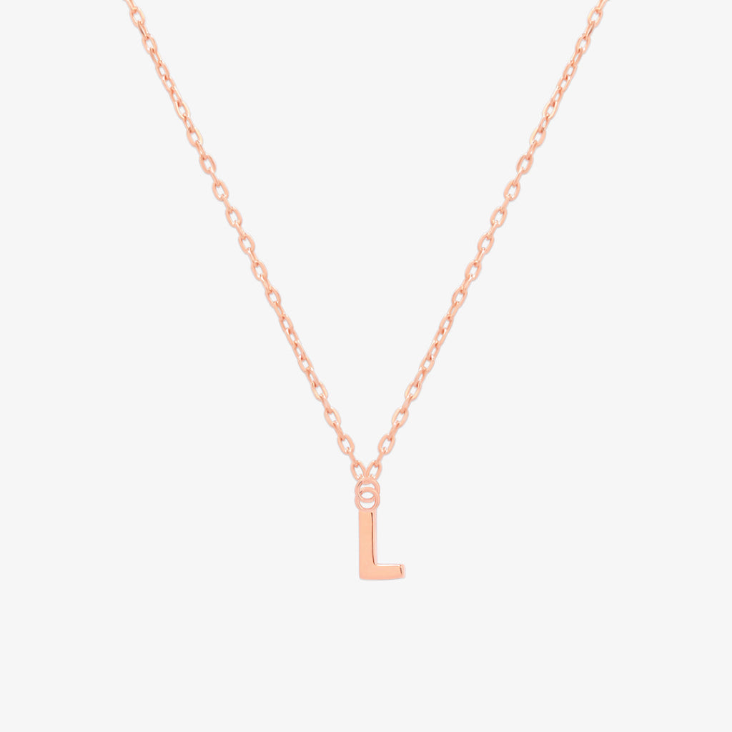 Classic Initial Pendant Necklace (50cm)-63