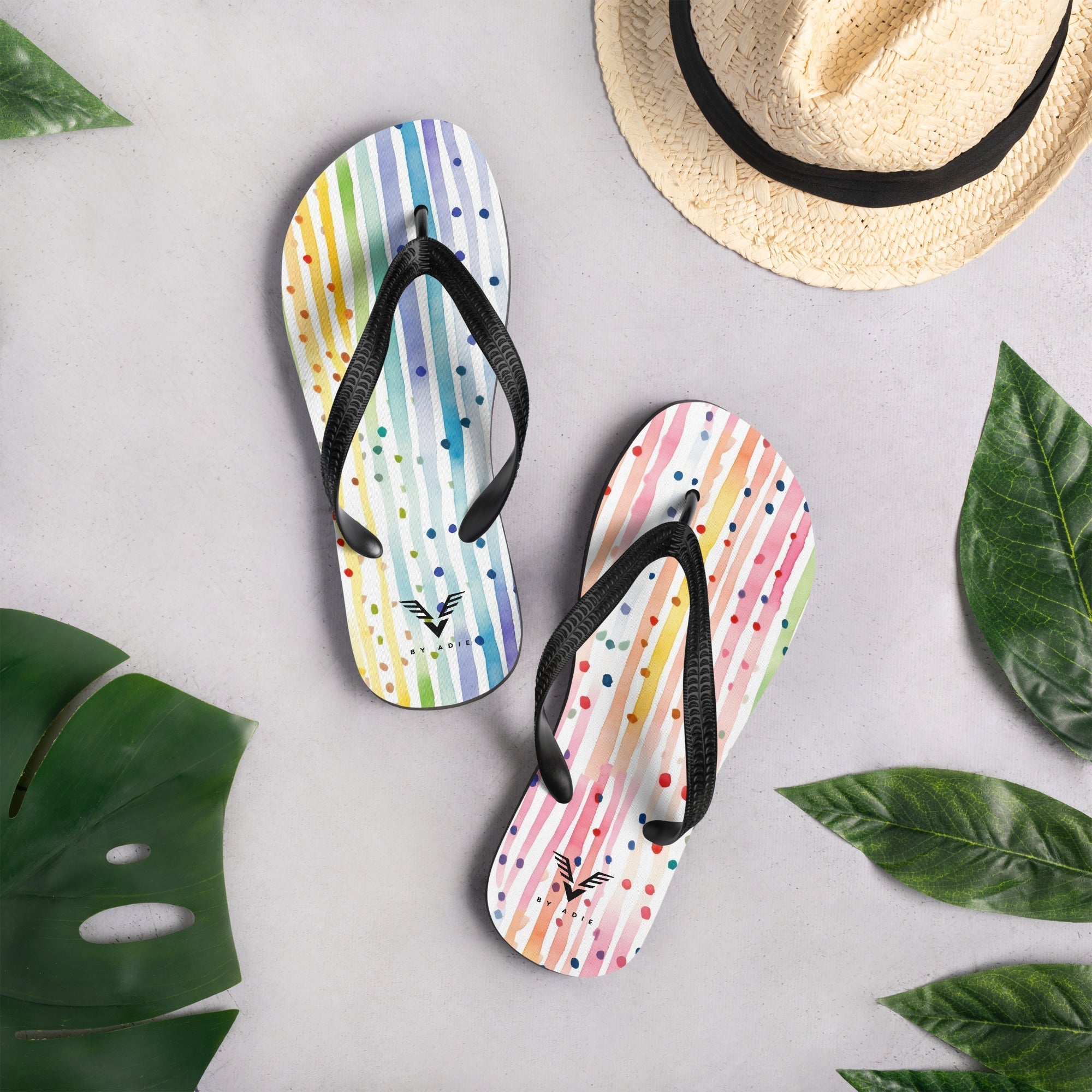 Rainbow Drift Signature Flip Flops