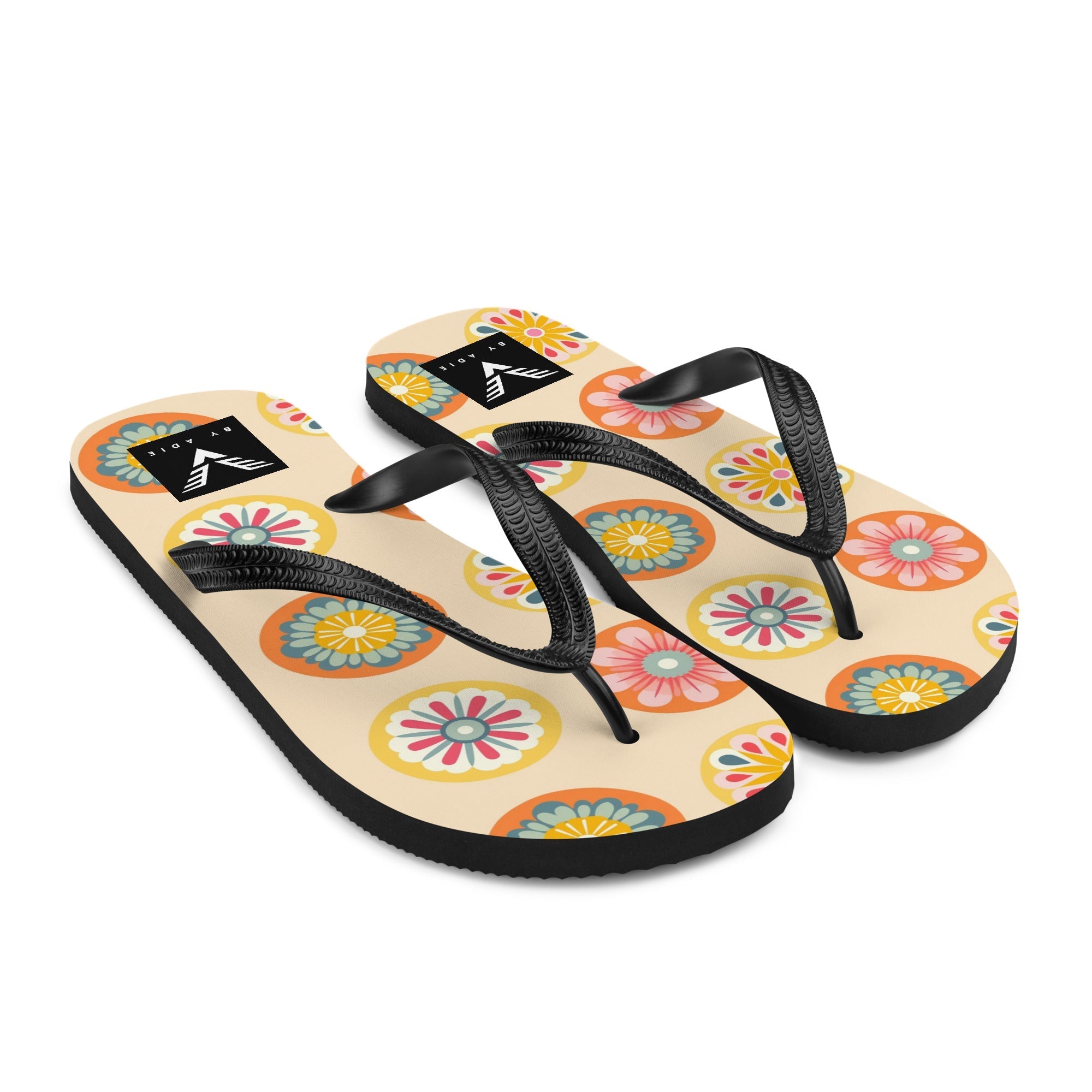 Retro Bloom Flip Flops