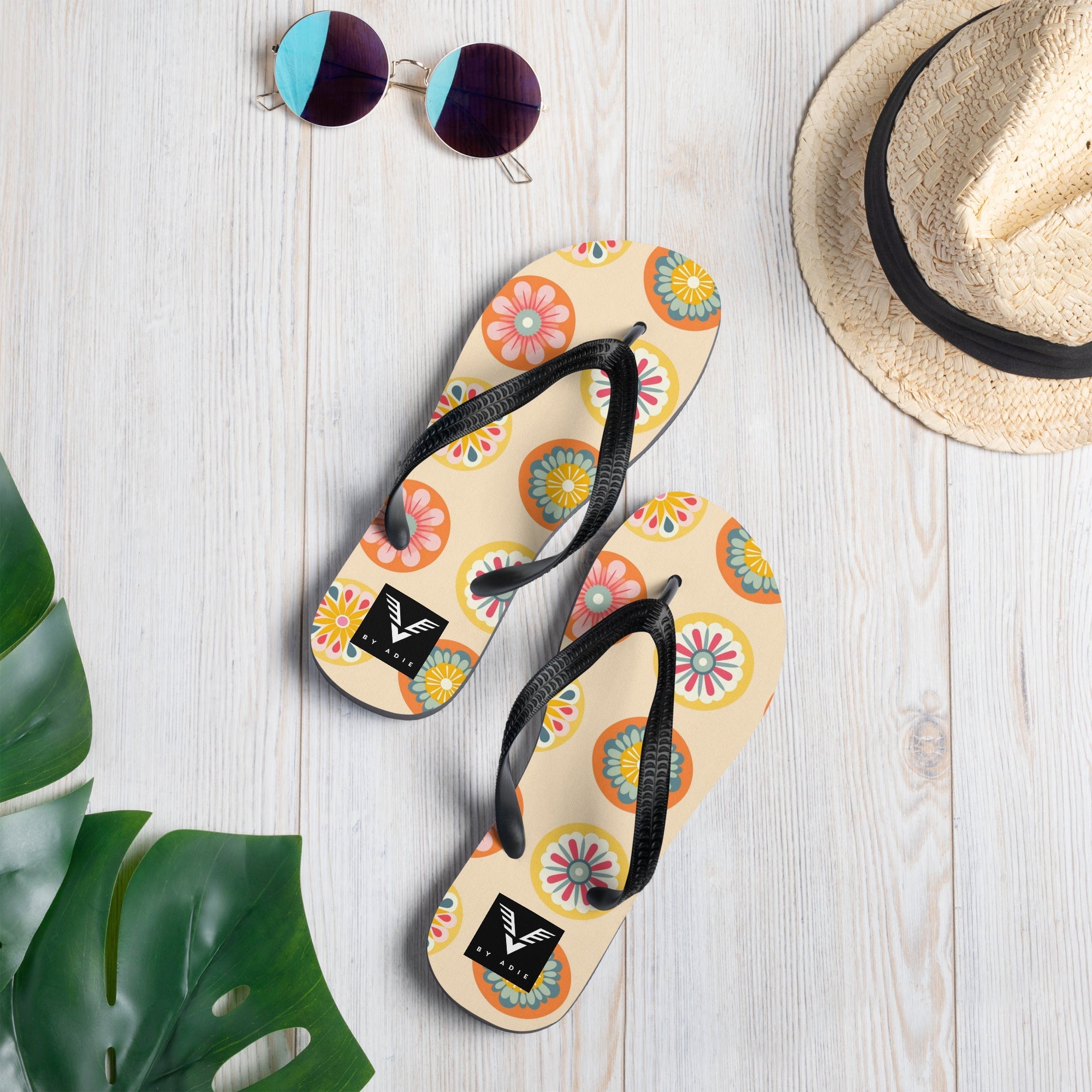 Retro Bloom Flip Flops