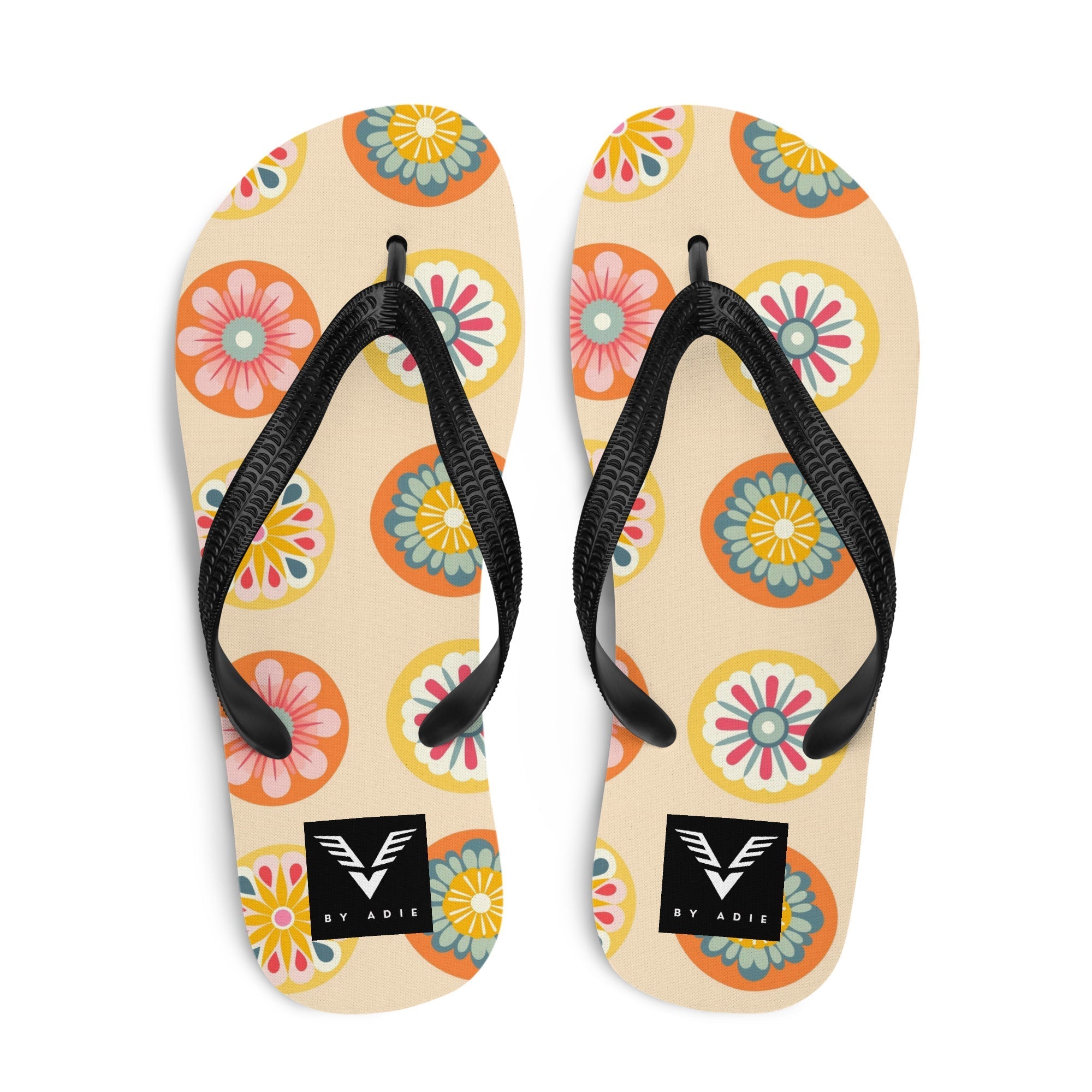 Retro Bloom Flip Flops