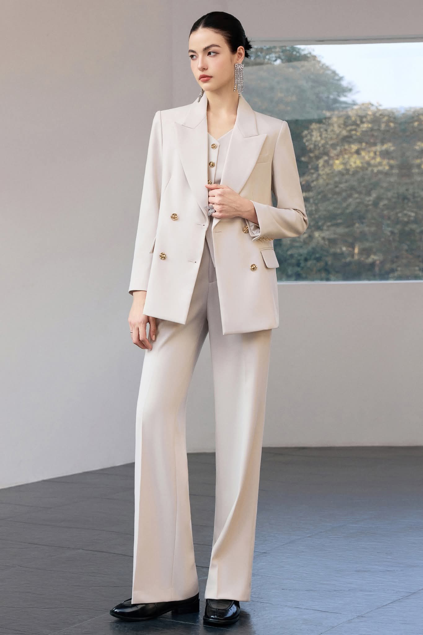 The Ivory Three-Piece Double-Breasted Suit-1