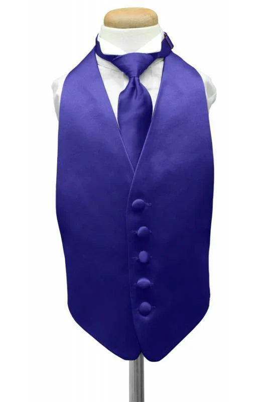 Luxury Satin Kids Tuxedo Vest 2-18