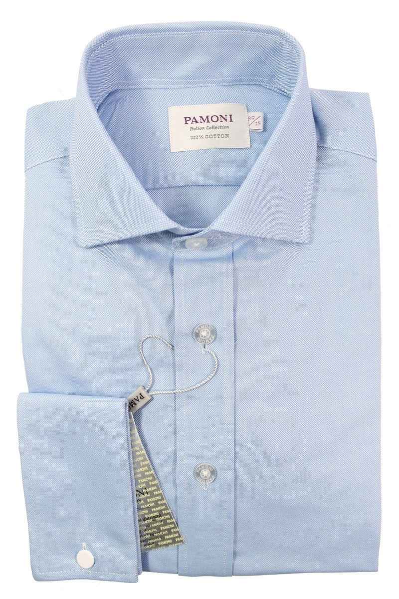 Slim Fit Blue Oxford Shirt-0