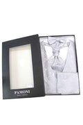 Silver Paisley Waistcoat & Cravat Set-0