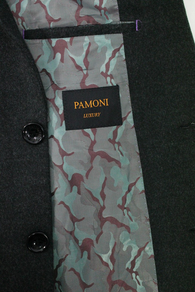 Charcoal Wool Blend Overcoat-1