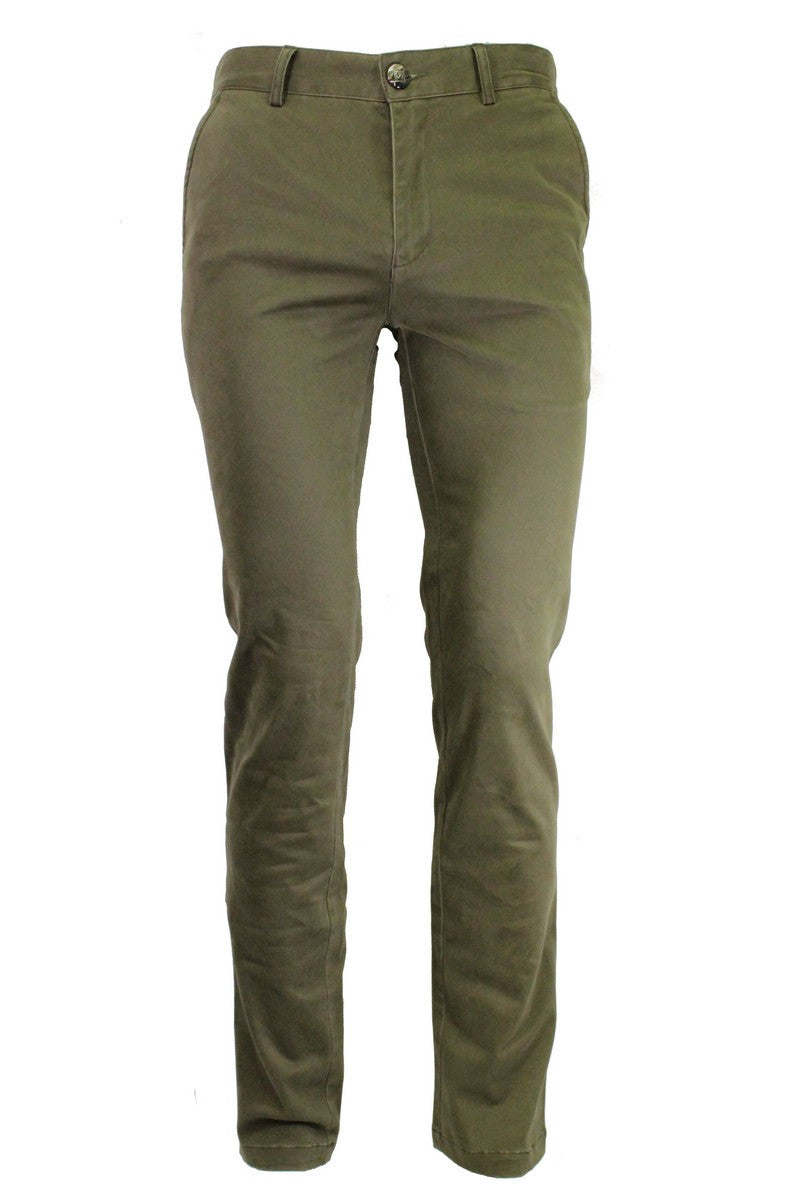 Khaki Stretch Slim Fit Chino-0