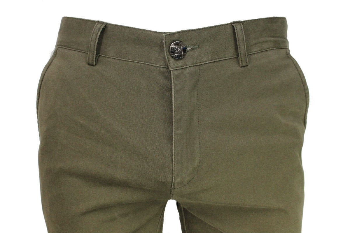 Khaki Stretch Slim Fit Chino-3
