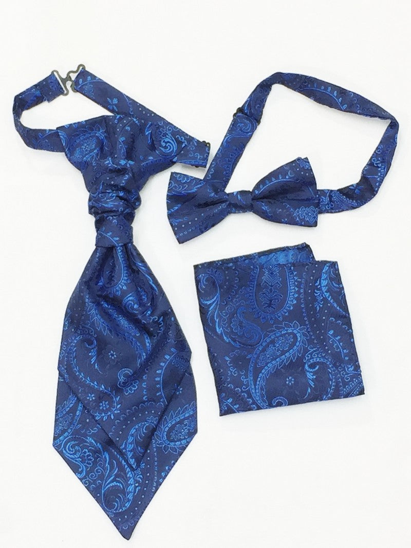 Navy Paisley Waistcoat & Cravat Set-2