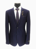 Violet Birdseye 2-button Slim Fit Suit-0