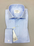 Blue Herringbone Slim Fit Shirt-0