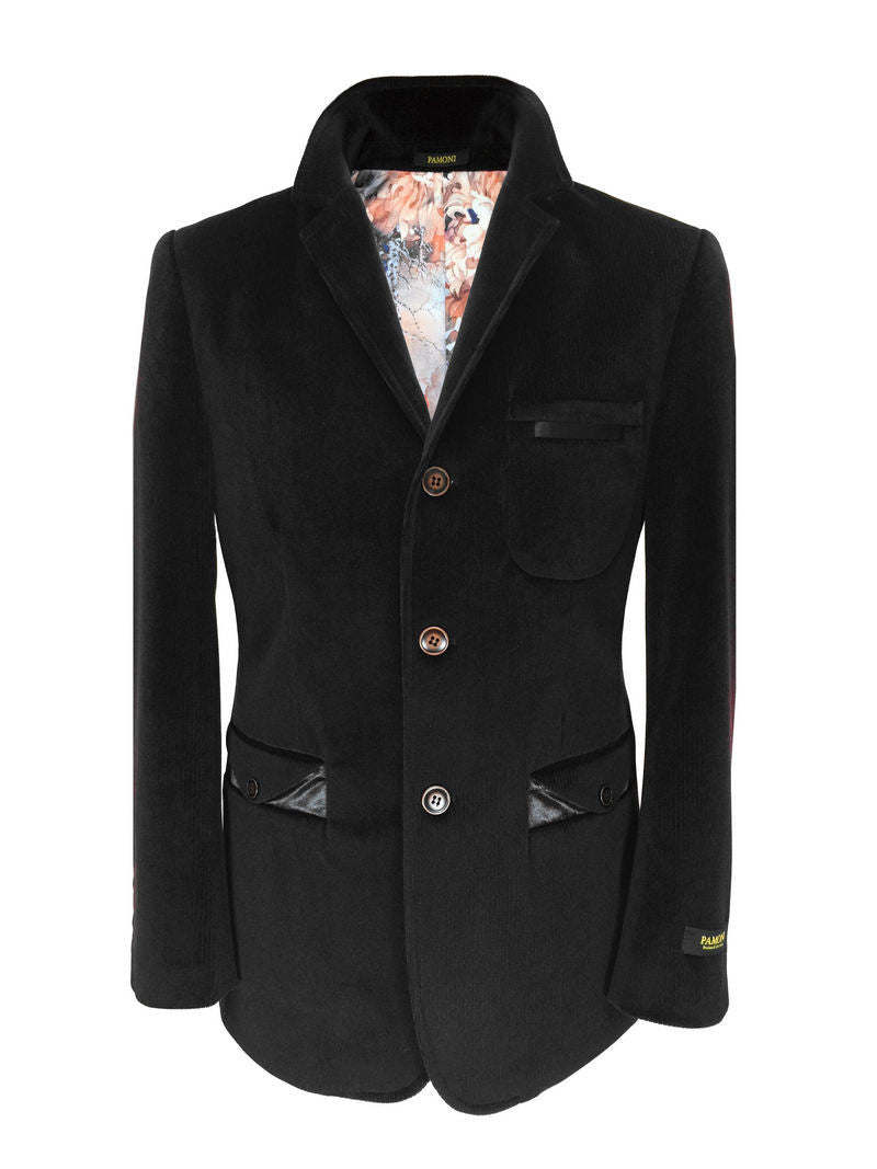 Black Velvet Casual Jacket-1