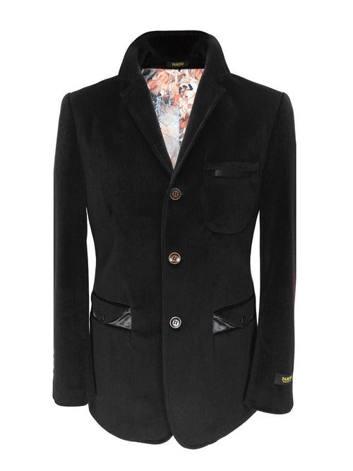 Black Velvet Casual Jacket-1