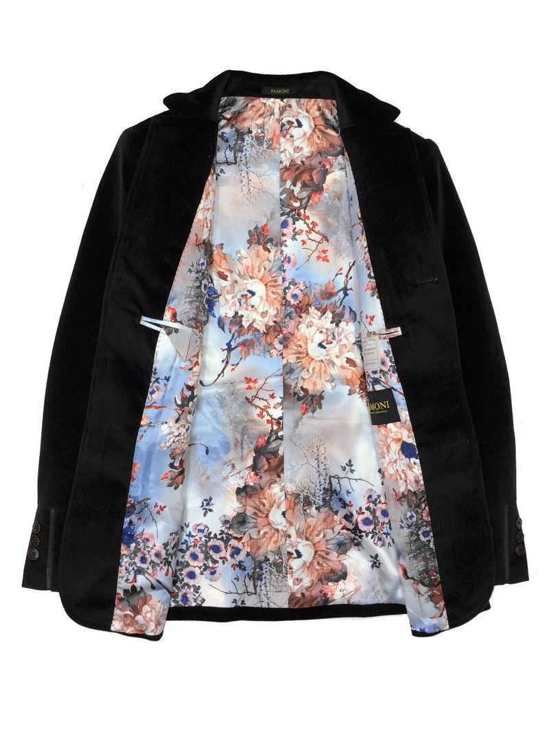 Black Velvet Casual Jacket-3