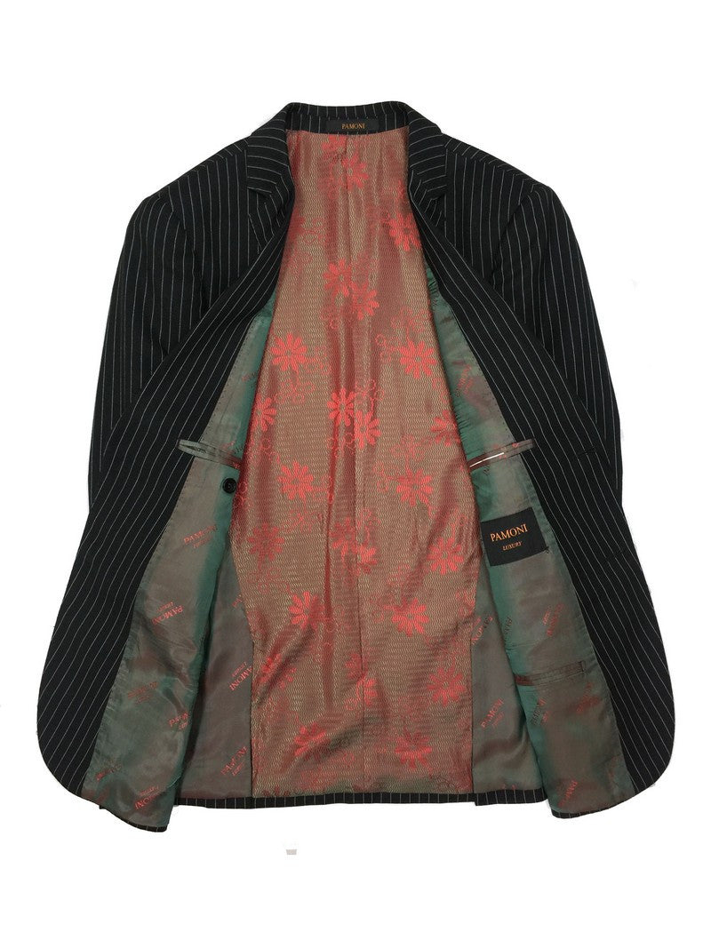 Black Pinstripe 2-button Suit-3