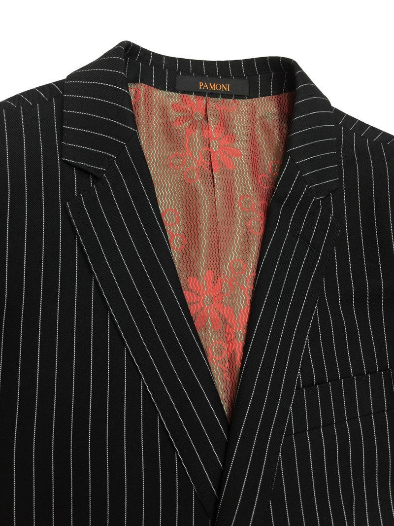 Black Pinstripe 2-button Suit-1