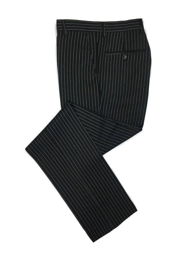 Black Pinstripe 2-button Suit-2
