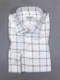 White Check Arrow Print Slim Fit Shirt-0