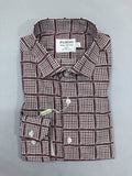 Burgundy Check Slim Fit Shirt-0