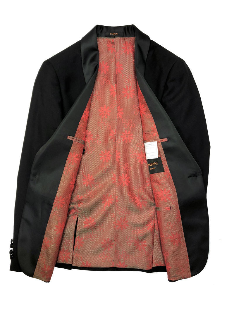 Black Slim Fit Dinner Suit-3