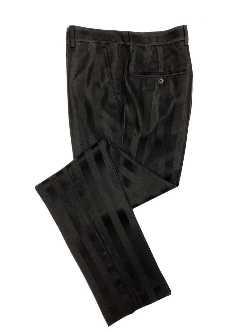Black Bold Stripe 2-button 3-piece Suit-3
