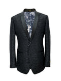 Black Jacquard Brocade Dinner Jacket-0