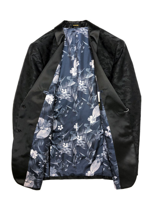 Black Jacquard Brocade Dinner Jacket-1