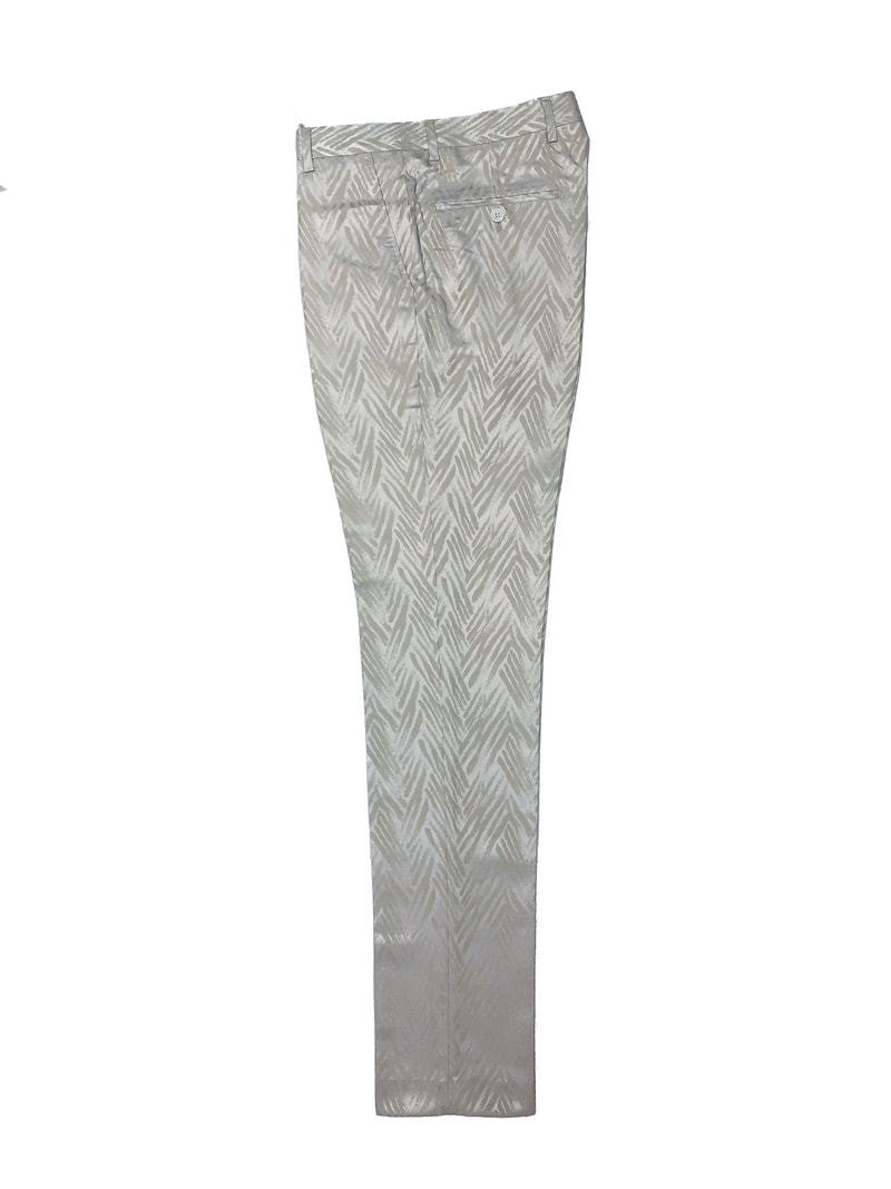 Chevron Champagne Shawl Lapel Suit-4