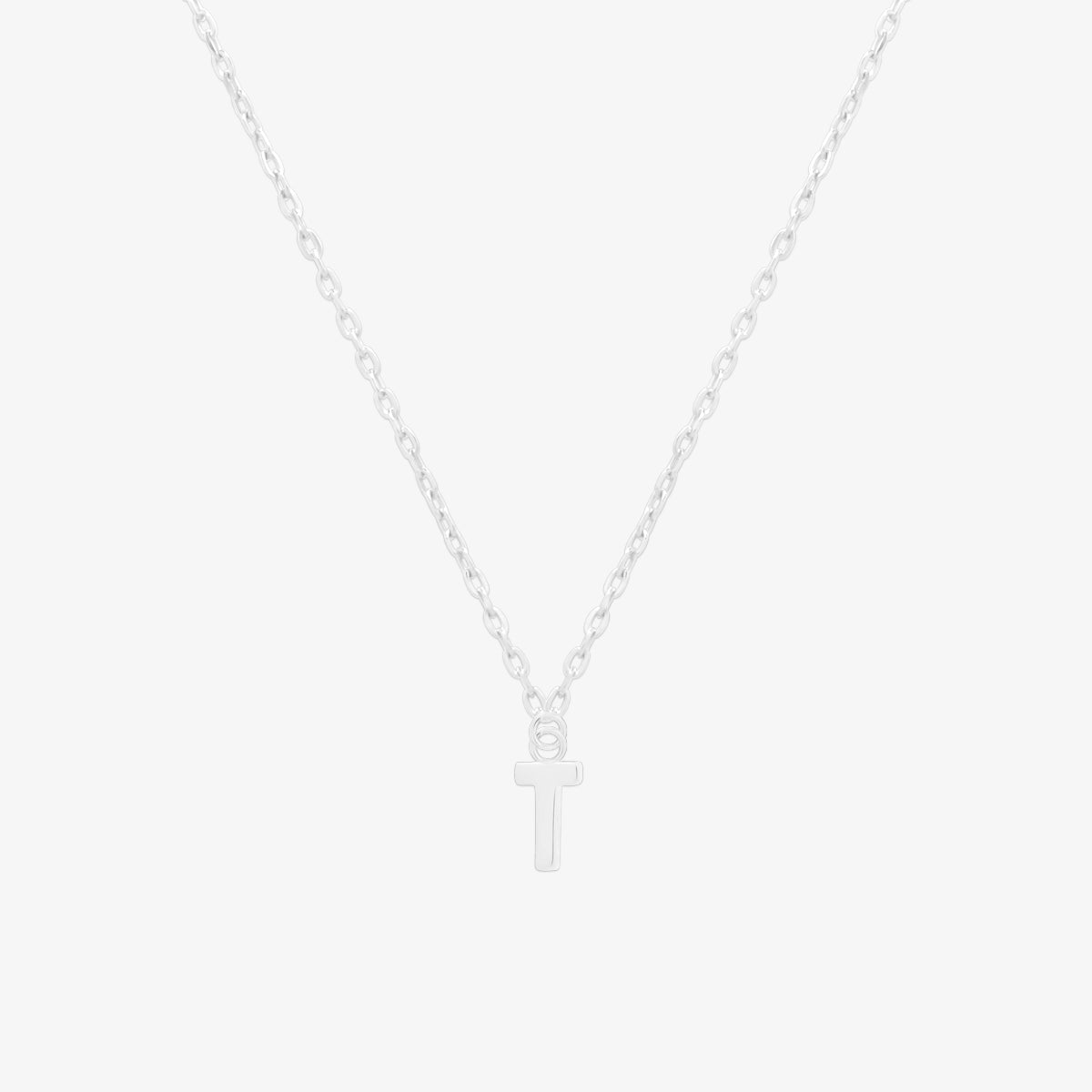 Classic Initial Pendant Necklace (50cm)-45