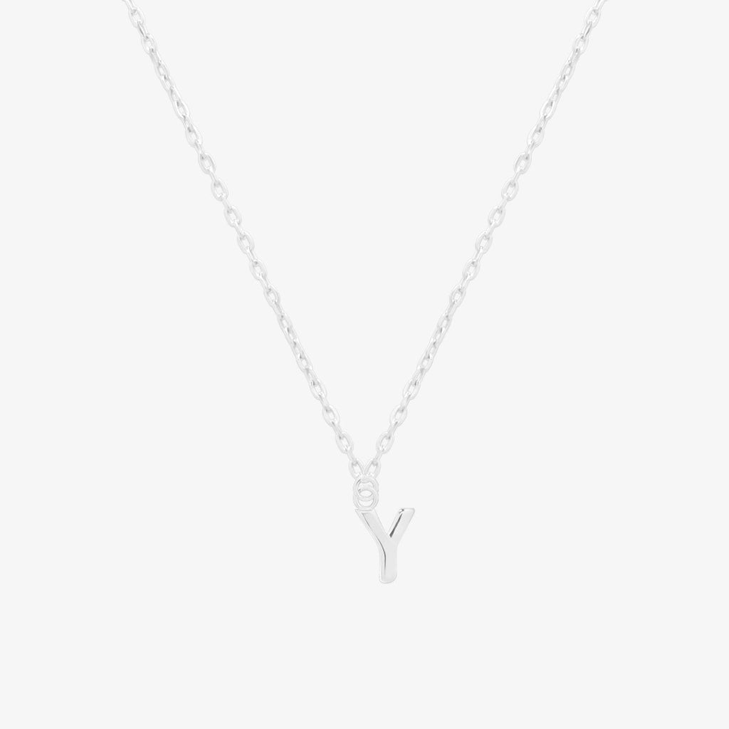 Classic Initial Pendant Necklace (50cm)-50