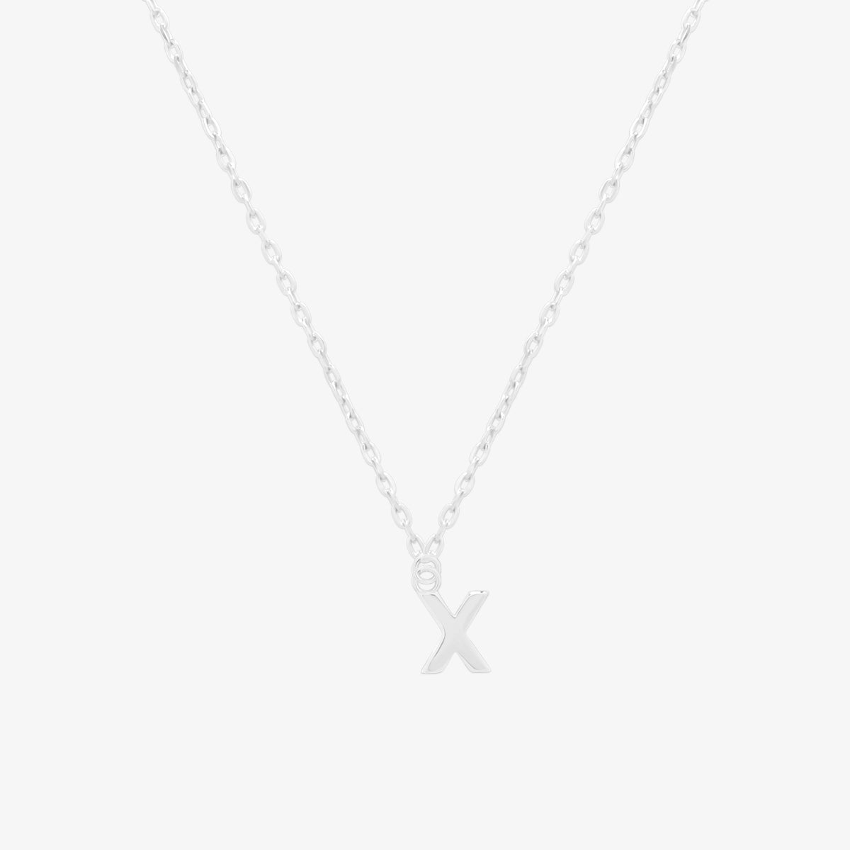 Classic Initial Pendant Necklace (50cm)-49