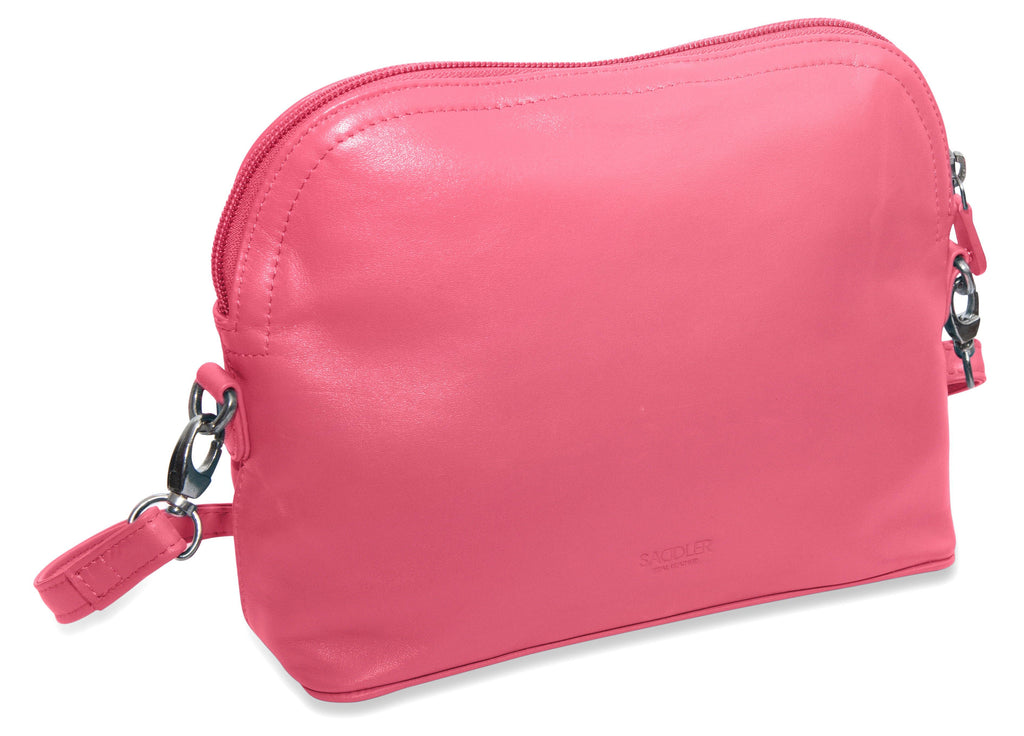 SADDLER BROOKLYN Leather Zip Top Handbag - Adjustable  Shoulder Strap, Multiple Pockets - RFID Protected