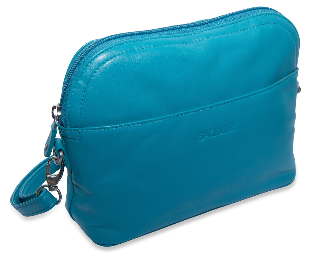 SADDLER BROOKLYN Leather Zip Top Handbag - Adjustable  Shoulder Strap, Multiple Pockets - RFID Protected