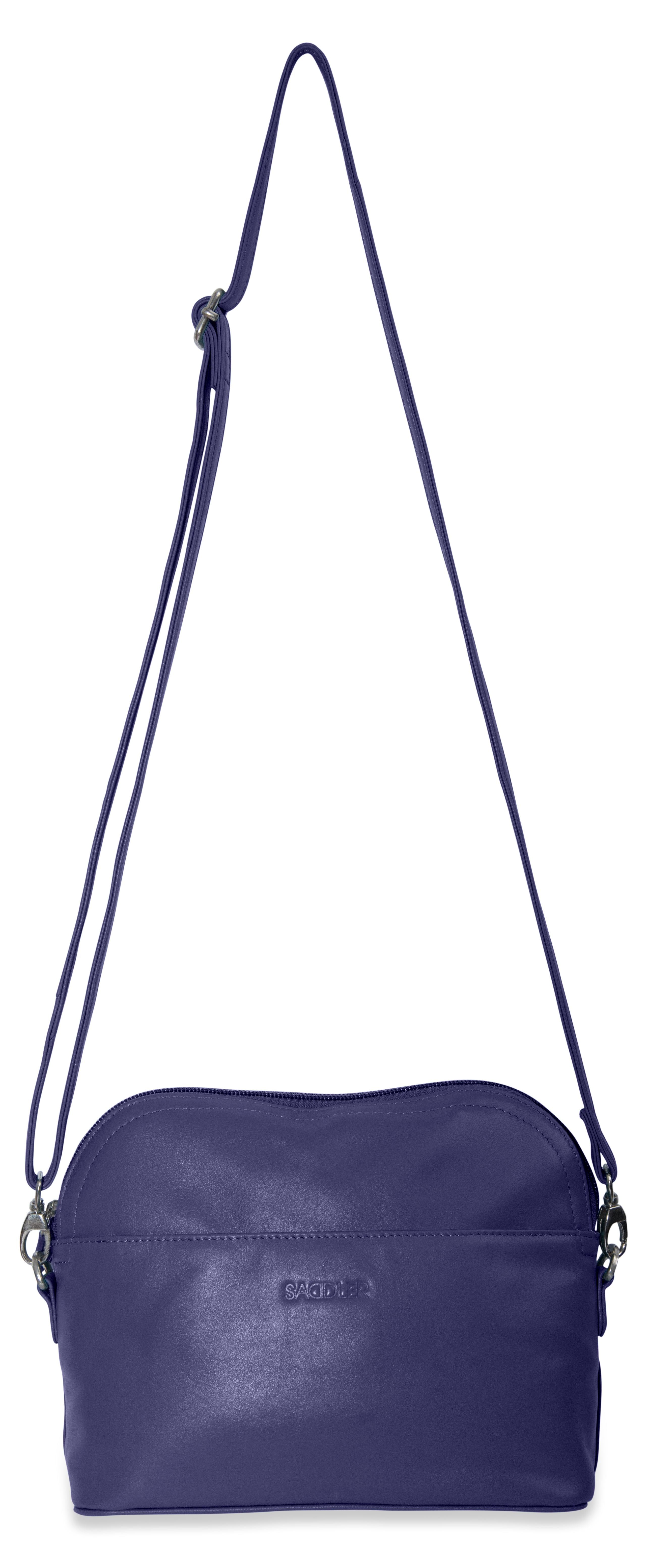 SADDLER BROOKLYN Leather Zip Top Handbag - Adjustable  Shoulder Strap, Multiple Pockets - RFID Protected