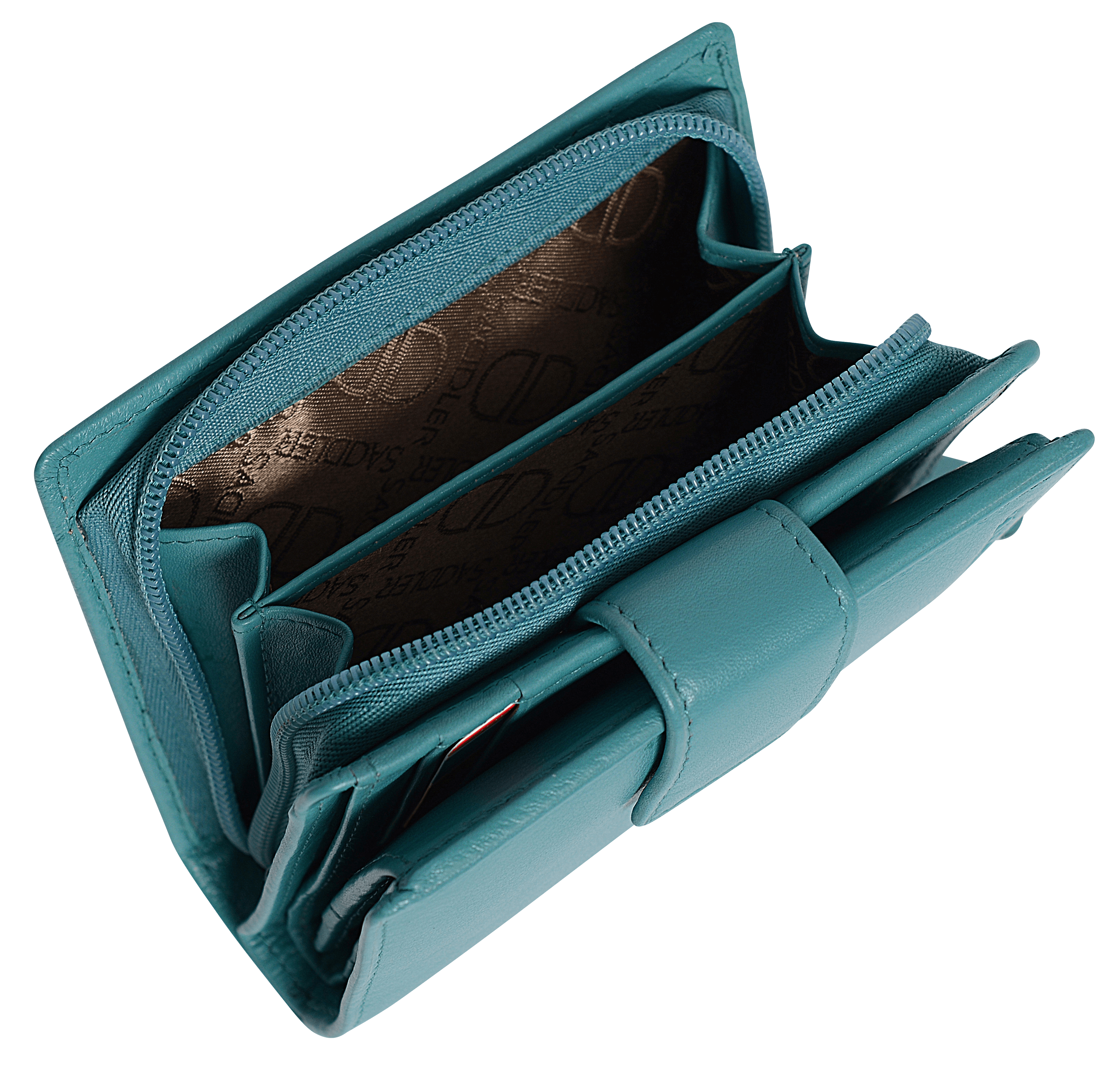 SADDLER EMILY Handmade Leather Mid-Size Wallet – RFID Protected | 10 Card Slots, Secure Tab Closure & Zipped Coin Pocket | Gift Boxed