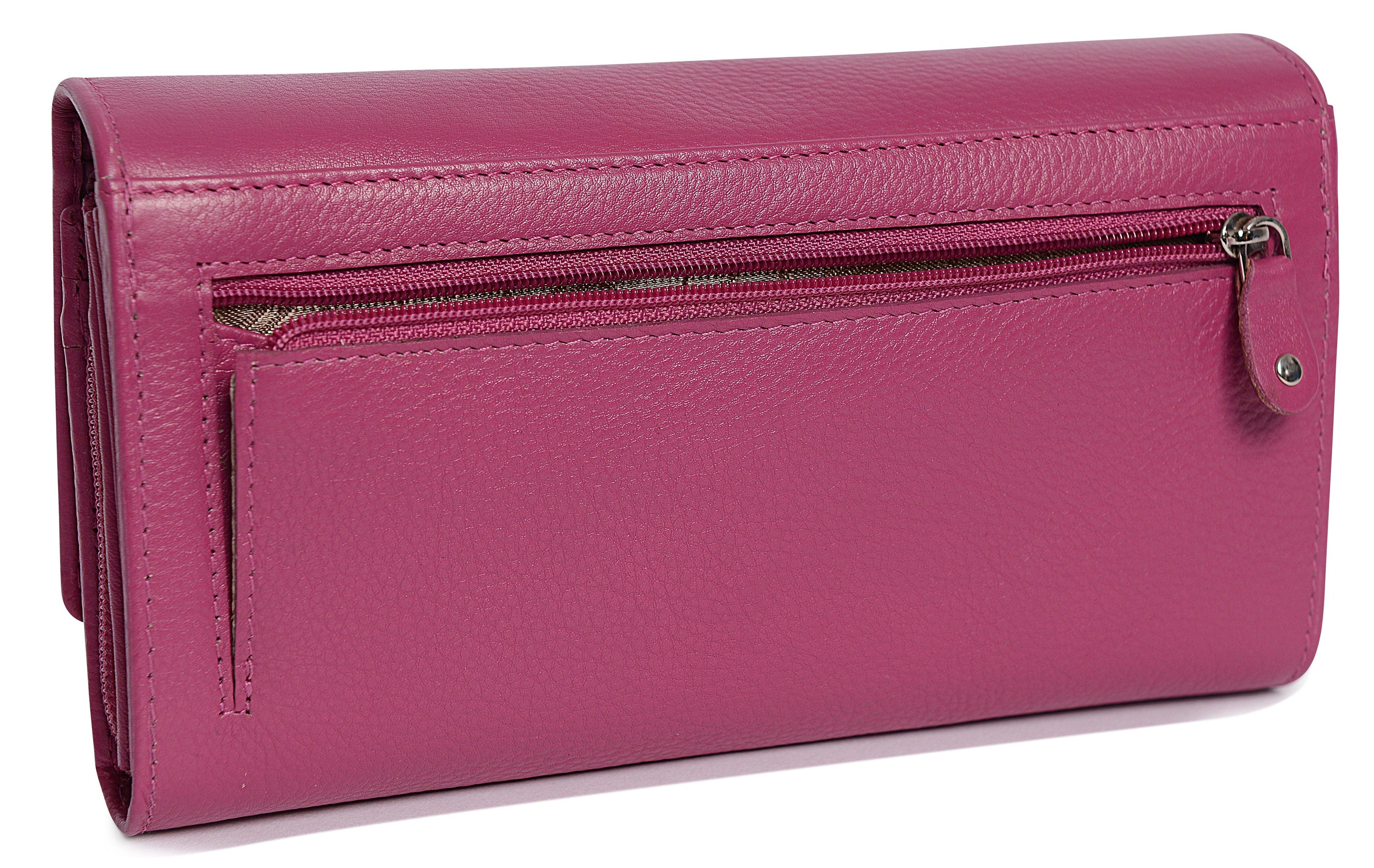 Large Leather Multi-Section Purse "Grace" – Handmade by Saddler | RFID Protected & Gift Boxed