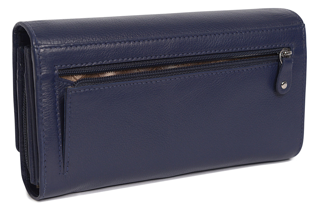 Large Leather Multi-Section Purse "Grace" – Handmade by Saddler | RFID Protected & Gift Boxed