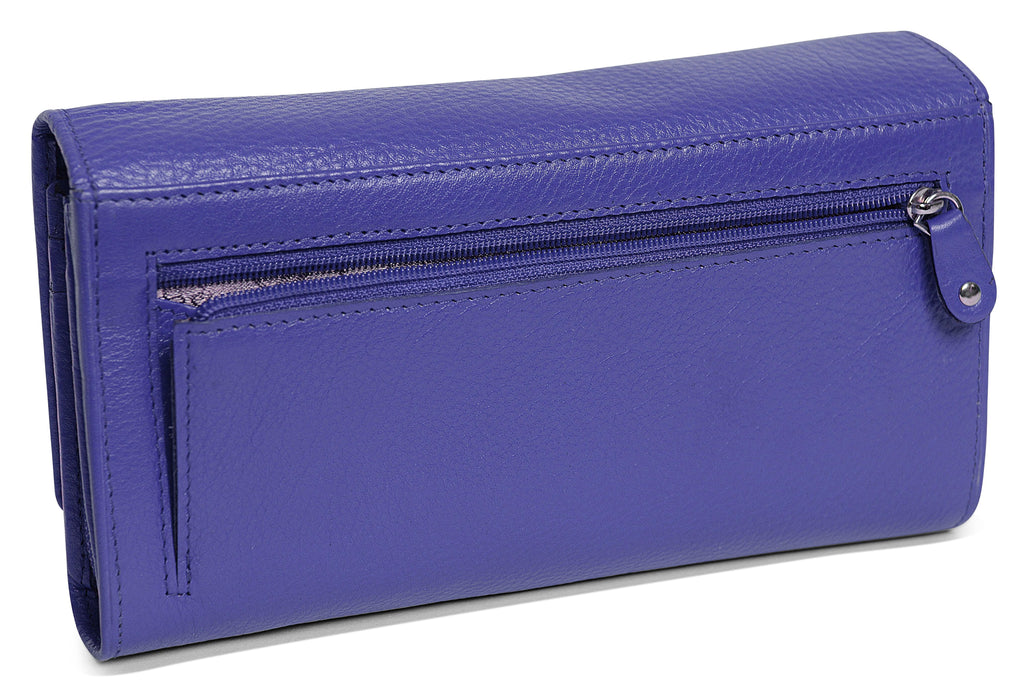 Large Leather Multi-Section Purse "Grace" – Handmade by Saddler | RFID Protected & Gift Boxed