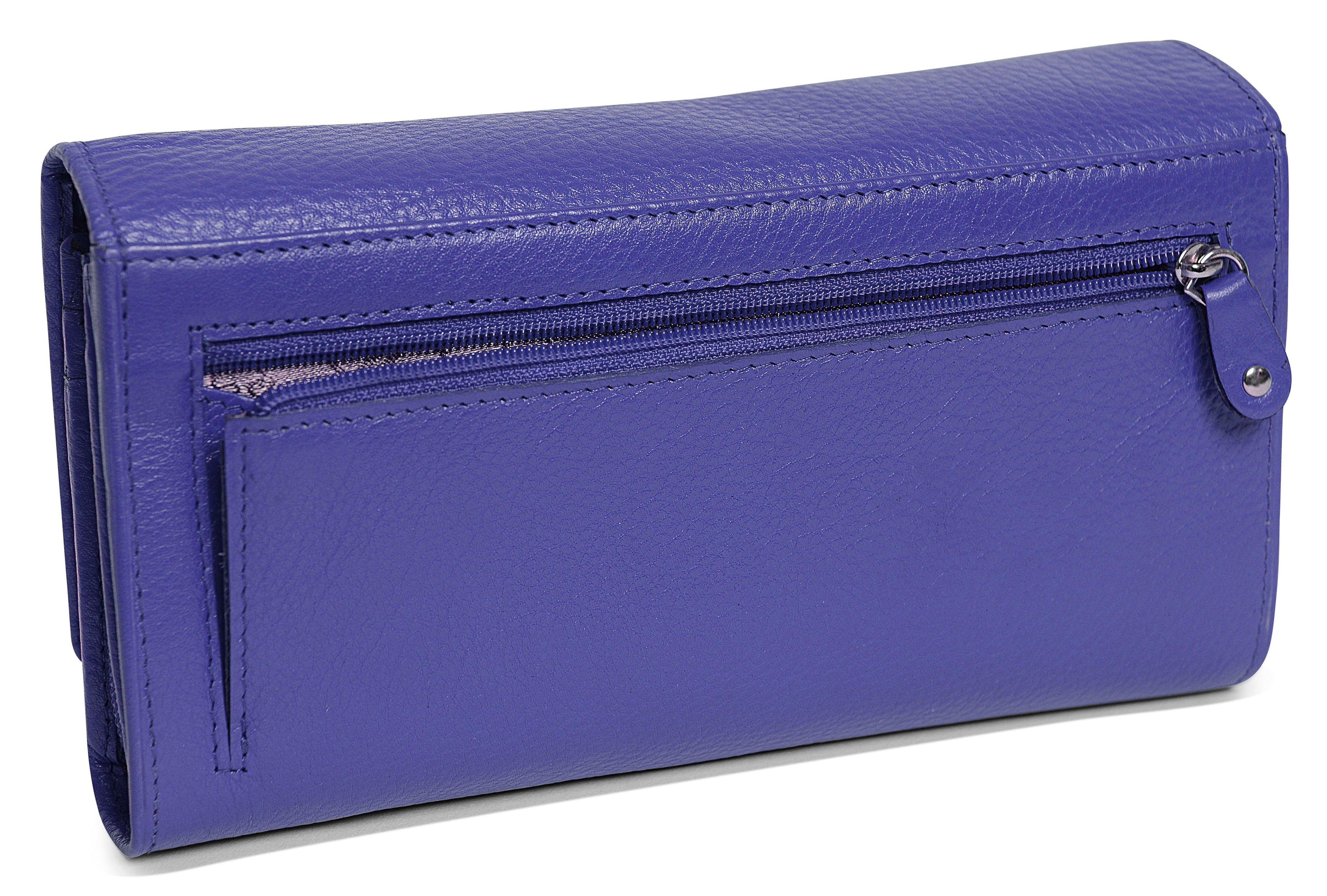 Large Leather Multi-Section Purse "Grace" – Handmade by Saddler | RFID Protected & Gift Boxed