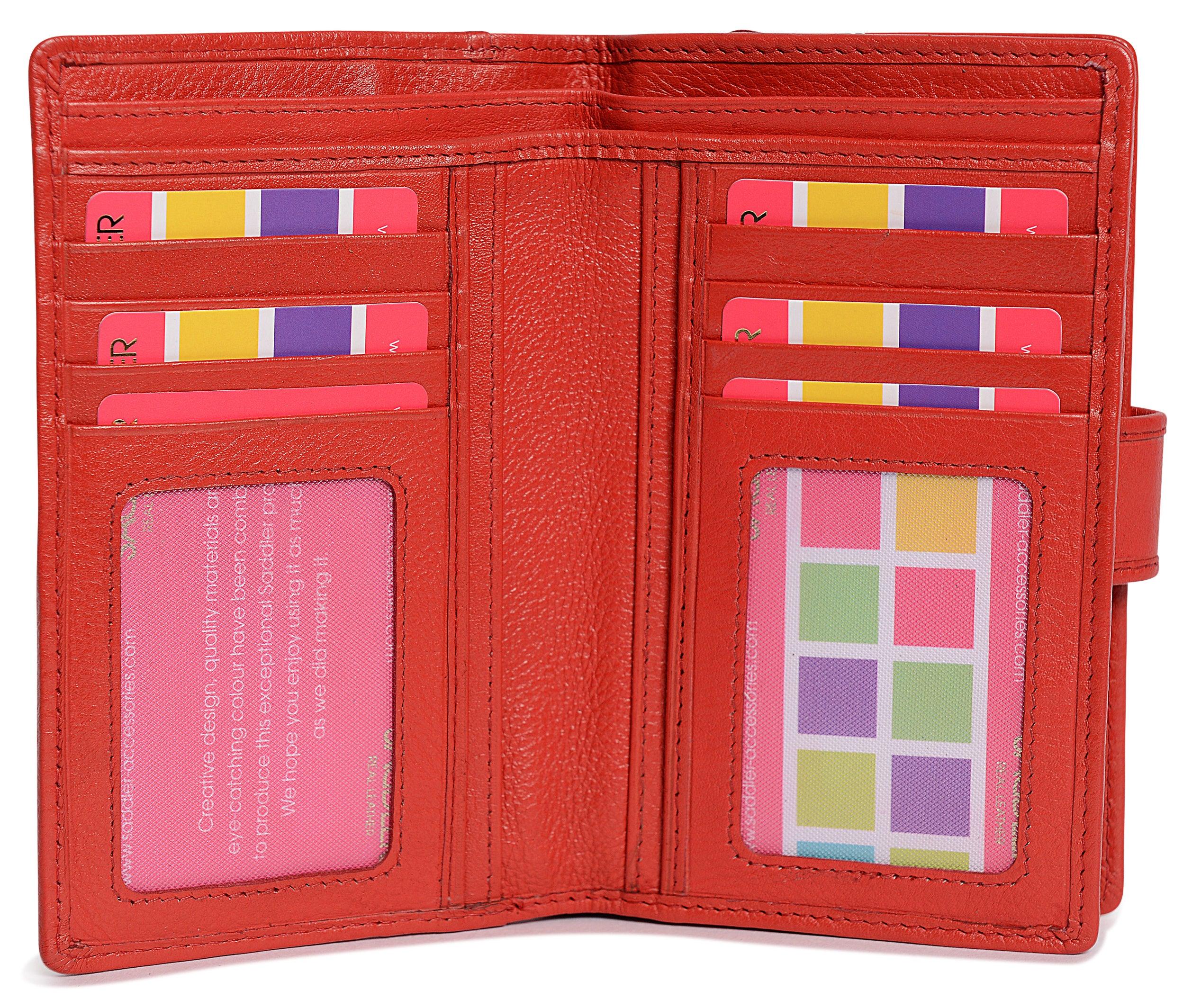 Mid-Size Leather Purse Wallet  "Holly" – Handmade by Saddler | RFID Protected & Gift Boxed