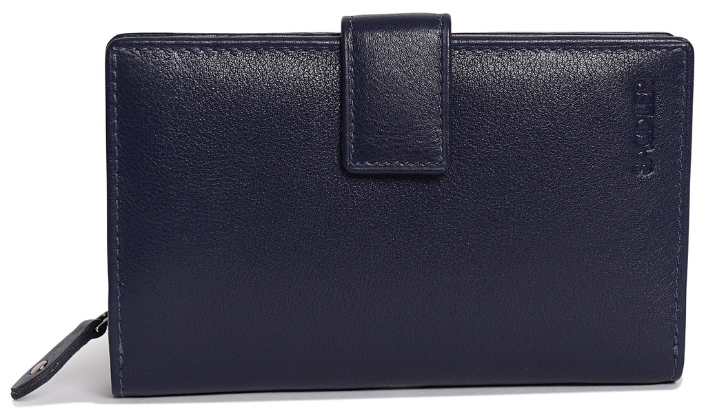 Mid-Size Leather Purse Wallet  "Holly" – Handmade by Saddler | RFID Protected & Gift Boxed