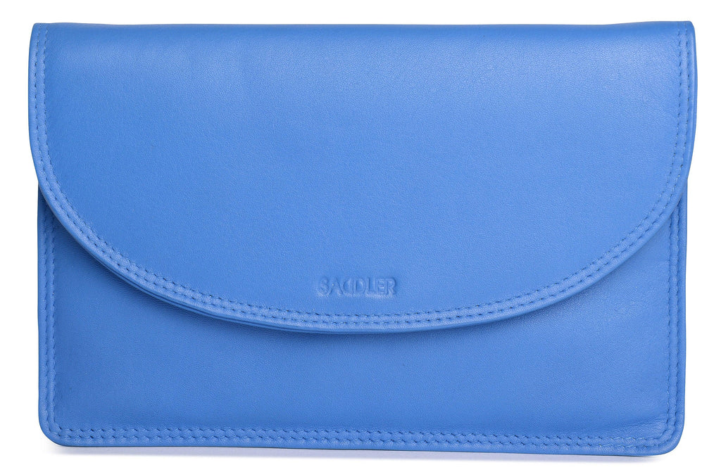 SADDLER ISABELLE Leather Slimline Crossbody Bag - Adjustable Strap, Multiple Pockets, Magnetic Closure - RFID Protected