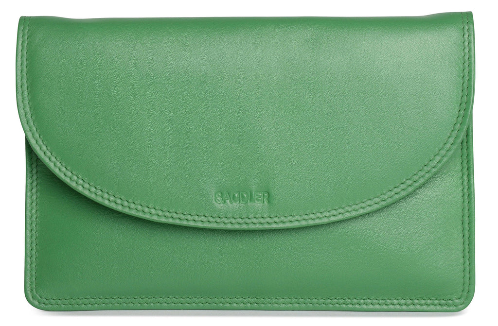 SADDLER ISABELLE Leather Slimline Crossbody Bag - Adjustable Strap, Multiple Pockets, Magnetic Closure - RFID Protected