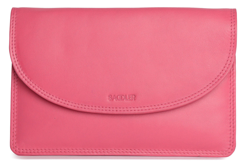 SADDLER ISABELLE Leather Slimline Crossbody Bag - Adjustable Strap, Multiple Pockets, Magnetic Closure - RFID Protected