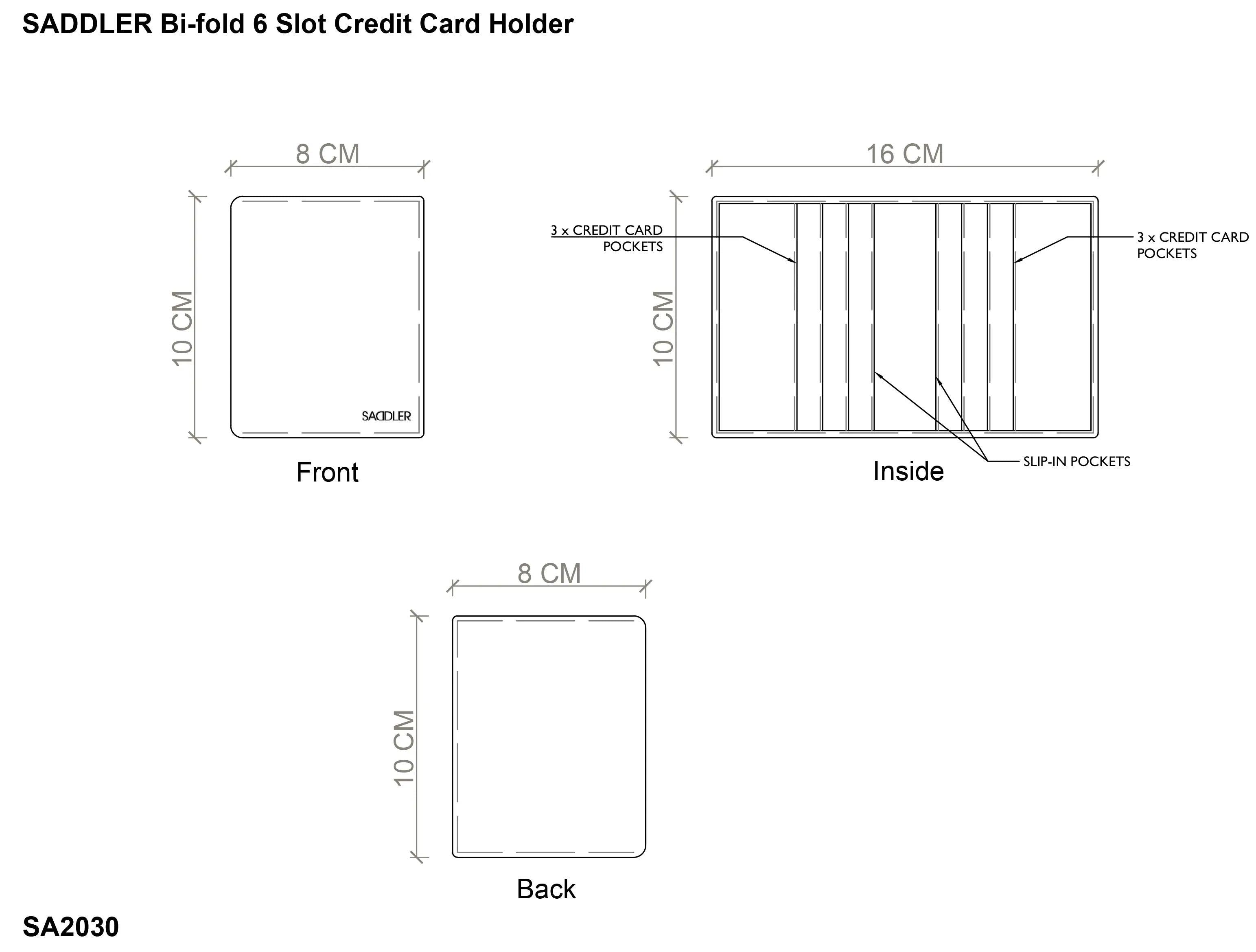 Compact Leather Card Wallet "Lexi" – Handmade by Saddler | RFID Protected & Gift Boxed