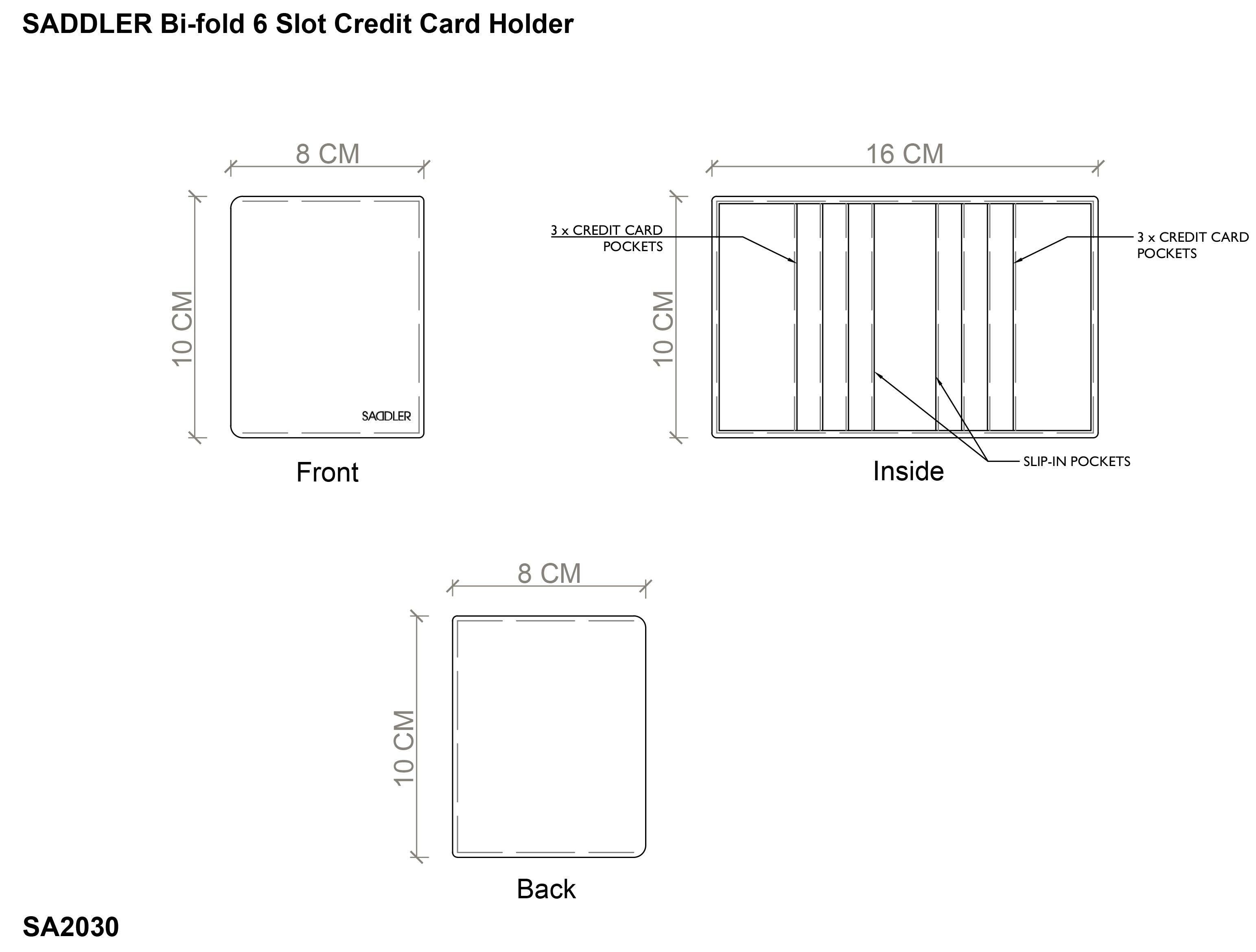 Compact Leather Card Wallet "Lexi" – Handmade by Saddler | RFID Protected & Gift Boxed
