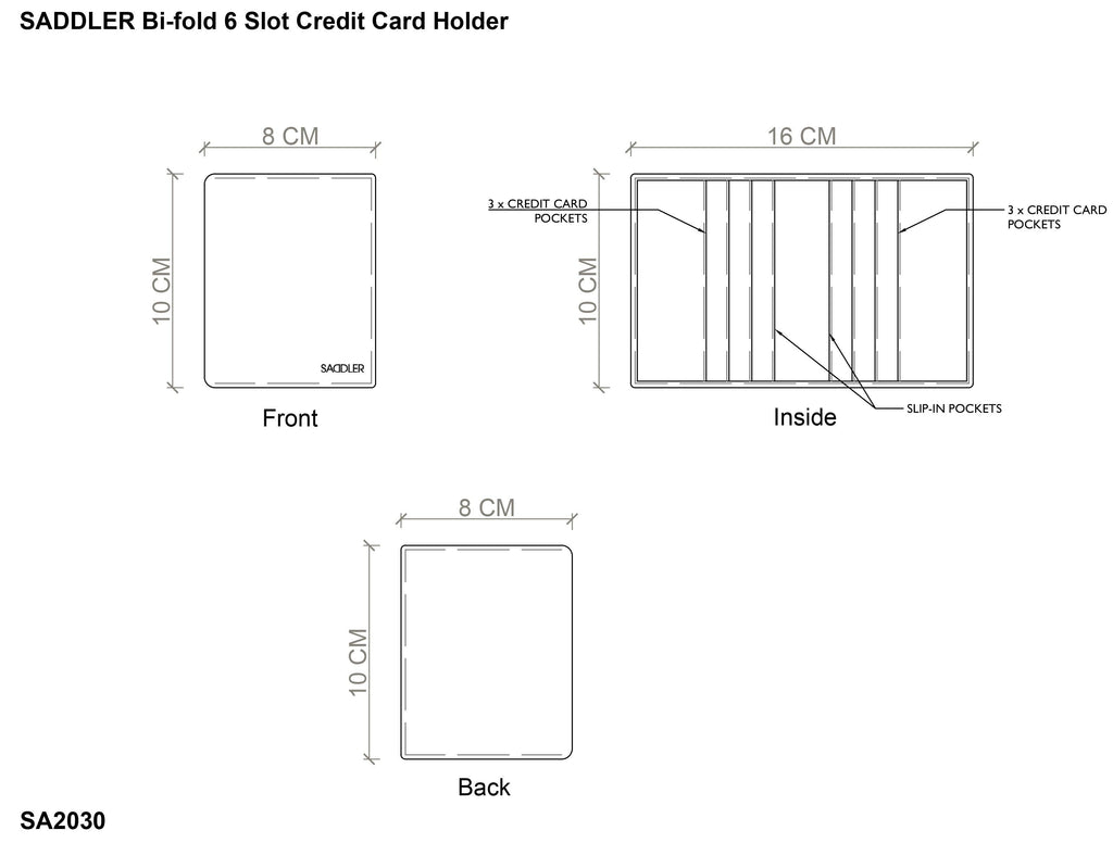Compact Leather Card Wallet "Lexi" – Handmade by Saddler | RFID Protected & Gift Boxed