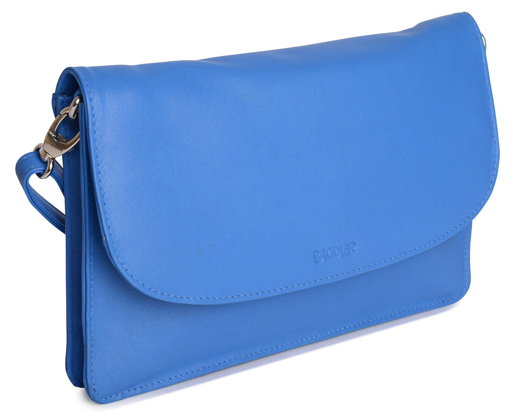 SADDLER Olivia 3-Section Leather Crossbody Bag & Clutch – Compact & Stylish - Gift Boxed