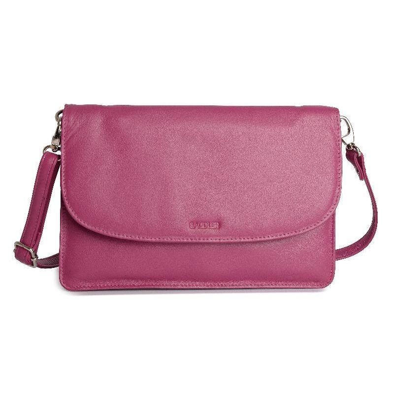 SADDLER Olivia 3-Section Leather Crossbody Bag & Clutch – Compact & Stylish - Gift Boxed